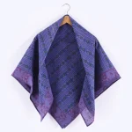 Premium Hand Black Print Purple Cotton Scarf For Women's - Image 6