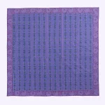 Premium Hand Black Print Purple Cotton Scarf For Women's - Image 5