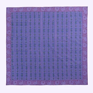 Premium Hand Black Print Purple Cotton Scarf For Women's - Image 5