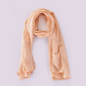 Premium Soft Chiffon Hijab for Women Lightweight Peach Neck Wrap - Image 9