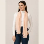 Premium Soft Chiffon Hijab for Women Lightweight Peach Neck Wrap