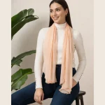 Premium Soft Chiffon Hijab for Women Lightweight Peach Neck Wrap - Image 5