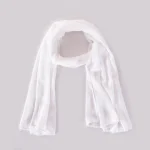 Premium White Chiffon Hijab Stole Soft Daily Wear Scarf for Women - Image 9