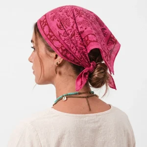 Soft Cotton Pink Paisley Fashion Wrap Women Scarf - Image 8