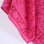 Soft Cotton Pink Paisley Fashion Wrap Women Scarf - Image 6
