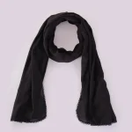 Stylish Black Chiffon Stole for Women Soft Fashion Scarf - Image 7