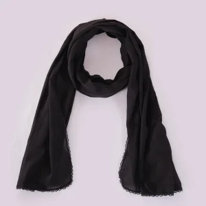 Stylish Black Chiffon Stole for Women Soft Fashion Scarf - Image 7