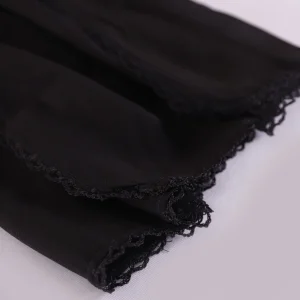Stylish Black Chiffon Stole for Women Soft Fashion Scarf - Image 4