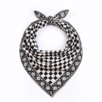 Stylish Black White Cotton Wrap Scarf For Women - Image 8