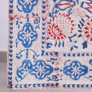 Traditional Floral Dining Table Runner Red Blue White Kitchen Decor - Image 4