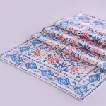 Traditional Floral Dining Table Runner Red Blue White Kitchen Decor - Image 3