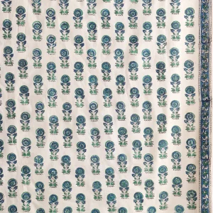 Traditional Sanganer Hand Block Print Cotton Fabric Floral Buti Design - Image 6