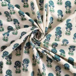 Traditional Sanganer Hand Block Print Cotton Fabric Floral Buti Design - Image 5
