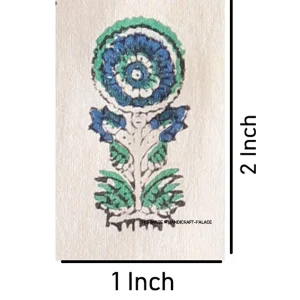 Traditional Sanganer Hand Block Print Cotton Fabric Floral Buti Design - Image 8