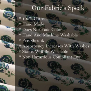 Traditional Sanganer Hand Block Print Cotton Fabric Floral Buti Design - Image 9