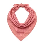 Women Designer Peach Floral Cotton Square Scarf - Image 9