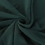 Women Soft Dark Green Chiffon Neck Scarf with Lace - Image 6