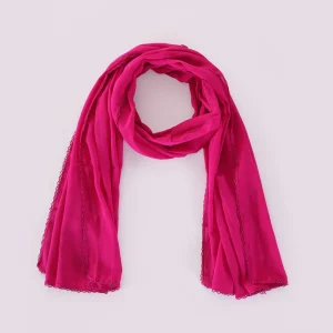 Women’s Lightweight Pink Soft Chiffon Daily Wear Wrap Scarf - Image 7
