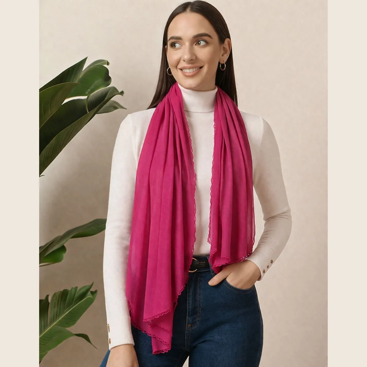 womens-lightweight-pink-soft-chiffon-daily-wear-wrap-scarf GPS-25 (5)
