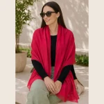 Women’s Lightweight Red Wrap Fashionable Chiffon Daily Wear Scarves - Image 2