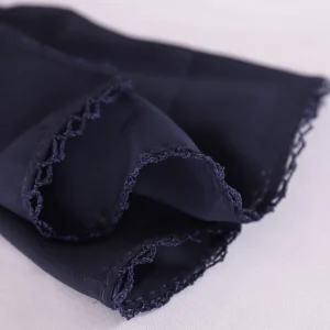 Women’s Navy Blue Chiffon Neck Scarf 66"x28" - Image 8