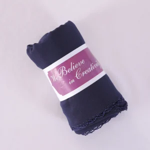 Women’s Navy Blue Chiffon Neck Scarf 66"x28" - Image 6