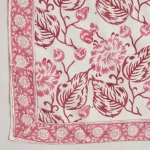 Women's Pink Floral Hand Block Print Cotton Scarf - Image 8