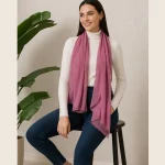 Women’s Soft Mauve Wrap Casual Party Wear Chiffon Scarf - Image 7