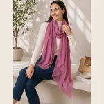 Women’s Soft Mauve Wrap Casual Party Wear Chiffon Scarf - Image 6