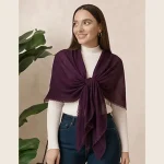 Women’s Soft Purple Chiffon Neck Scarf for Casual & Party Looks