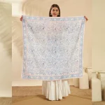 Women’s Traditional Floral Print Cotton Scarf - Image 2