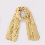 Beige Chiffon Scarf Women's Elegant Lightweight Neck Wrap - Image 5