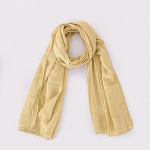 Beige Chiffon Scarf Women's Elegant Lightweight Neck Wrap - Image 5