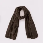 Chocolate Brown Chiffon Neck Wrap Scarf for Women - Image 5