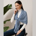 Women's Light Gray Solid Chiffon Scarf Fashion Neck Wrap