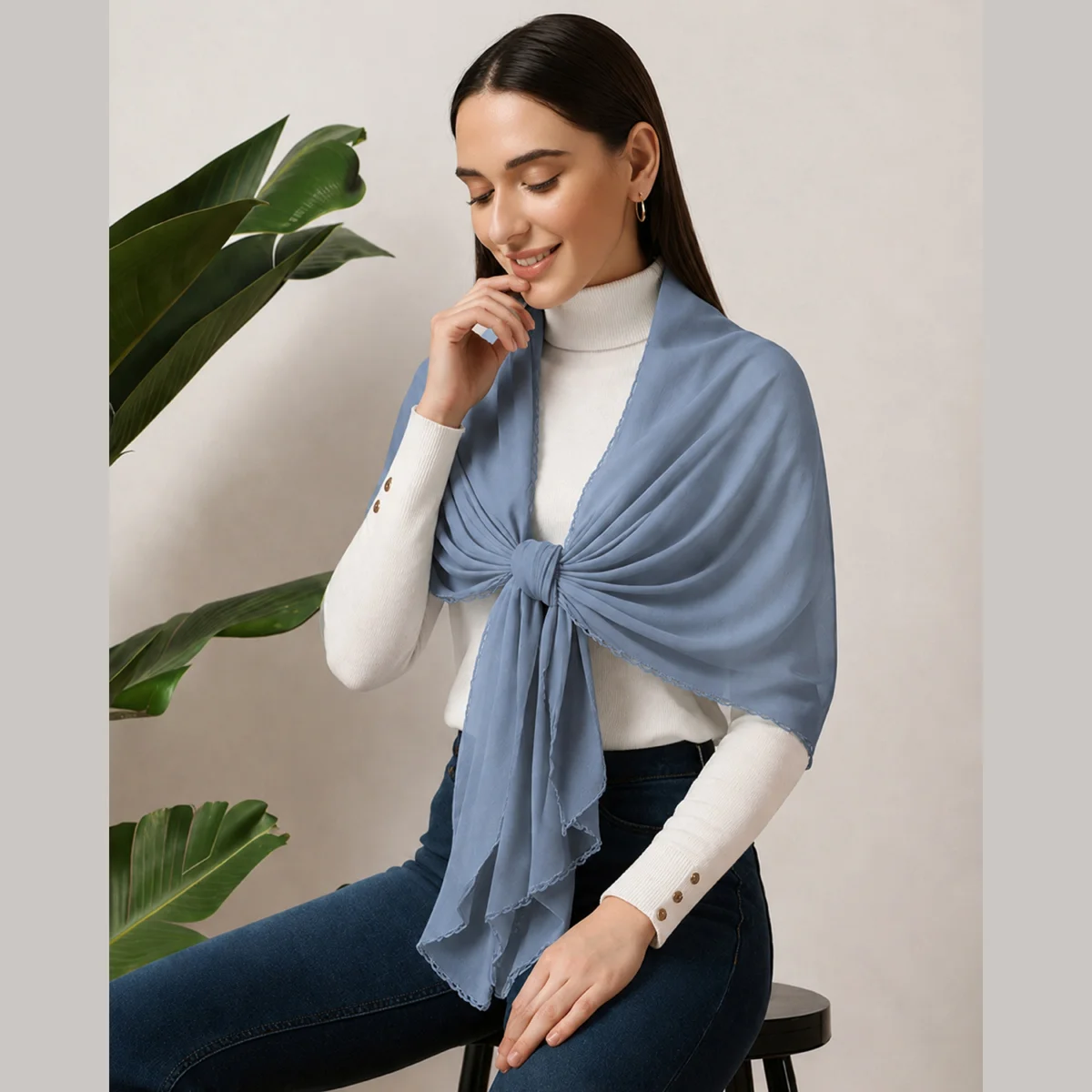 womens-light-gray-solid-chiffon-scarf-fashion-neck-wrap GPS-29 (2)
