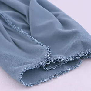 Women's Light Gray Solid Chiffon Scarf Fashion Neck Wrap - Image 9