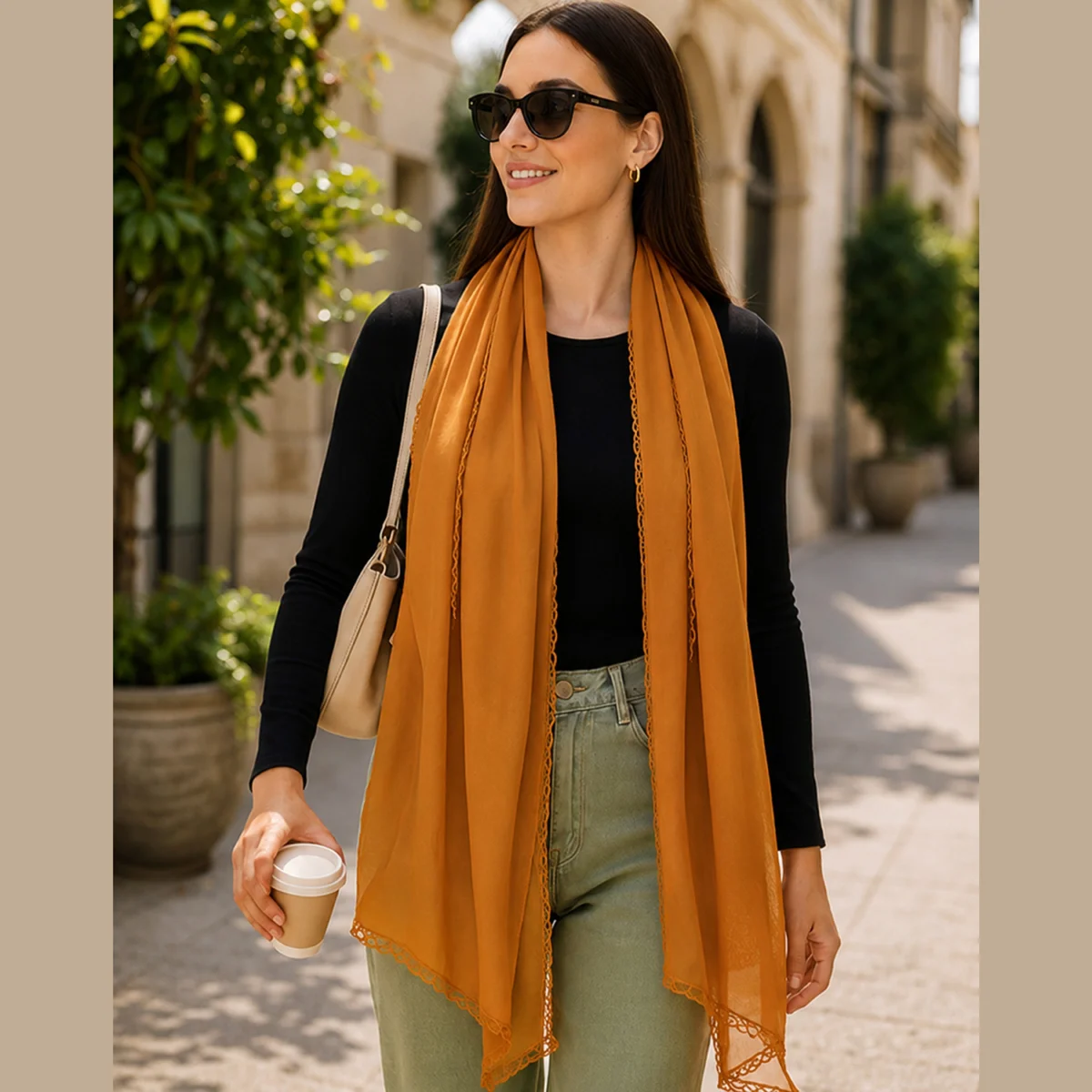 womens-mustard-gold-chiffon-lightweight-scarf GPS-33 (4)