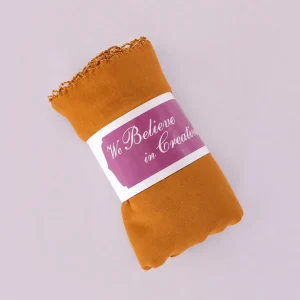 Women's Mustard Gold Chiffon Lightweight Scarf - Image 6