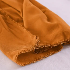 Women's Mustard Gold Chiffon Lightweight Scarf - Image 8