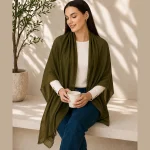 Women's Olive Green Lightweight Chiffon Wrap Scarf