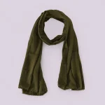 Women's Olive Green Lightweight Chiffon Wrap Scarf - Image 5
