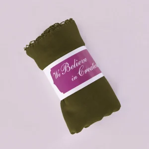 Women's Olive Green Lightweight Chiffon Wrap Scarf - Image 7