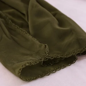 Women's Olive Green Lightweight Chiffon Wrap Scarf - Image 8