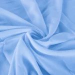 Women's Plain Blue Chiffon Scarf - Image 6
