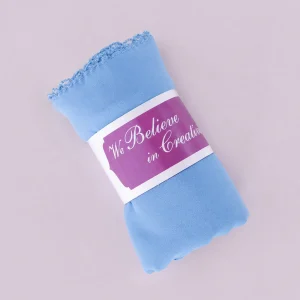 Women's Plain Blue Chiffon Scarf - Image 7
