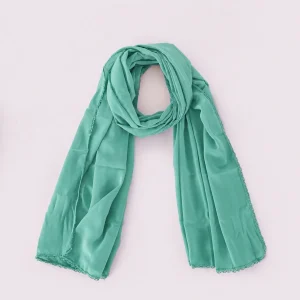 Women's Turquoise Chiffon Wrap Dupatta Lightweight Scarf - Image 5