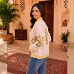Hand Block Print Handloom Cotton Jacket Gift For Women's - Image 5