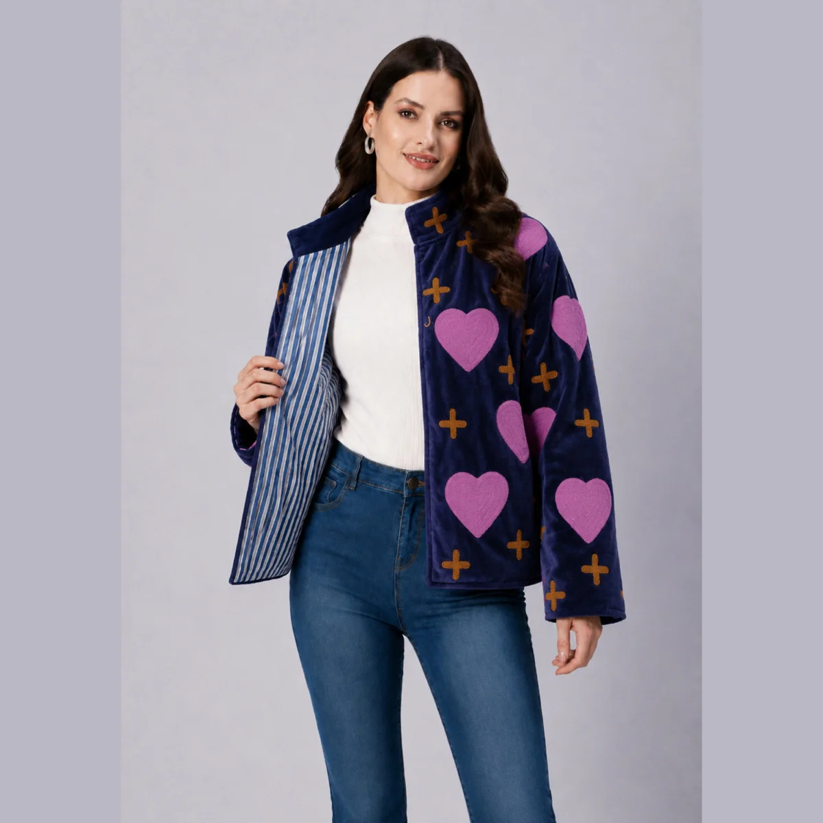 womens-premium-velvet-embroidered-jacket-blue-heart SVJ-11 (3) Women's Premium Velvet Embroidered Jacket Blue Heart - Image 1