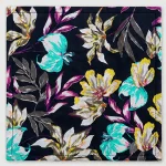 100% Cotton Bandana Blue Abstract Floral Print Scarf - Image 10